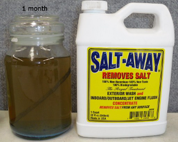 Salt-away test jar 30 days