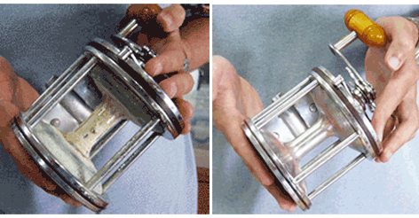 Cleaning Fishing Gear Before & After Shot Cleaning Fishing Gear Before & After Shot
