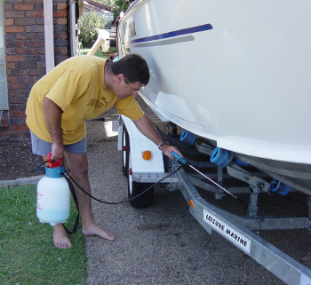 Salt Corrosion treatment on trailer Boat Trailer Salt Corrosion treatment on trailer